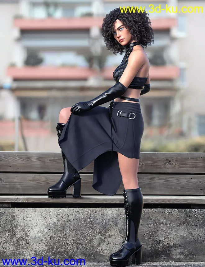 dForce Gothic Style Outfit V2 for Genesis 8 and 8.1 Females Bundle模型的图片23