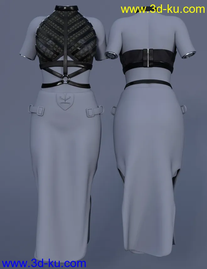 dForce Gothic Style Outfit V2 for Genesis 8 and 8.1 Females Bundle模型的图片24