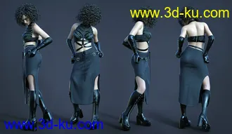 3D打印模型dForce Gothic Style Outfit V2 for Genesis 8 and 8.1 Females Bundle的图片