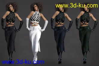 3D打印模型dForce Gothic Style Outfit V2 for Genesis 8 and 8.1 Females Bundle的图片