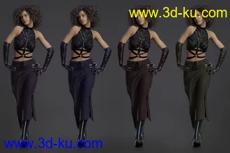 3D打印模型dForce Gothic Style Outfit V2 for Genesis 8 and 8.1 Females Bundle的图片