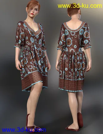 3D打印模型dForce Kira Outfit for Genesis 8 and 8.1 Females的图片