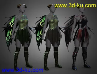 3D打印模型dForce Melantha Outfit for Genesis 8 and 8.1 Females的图片