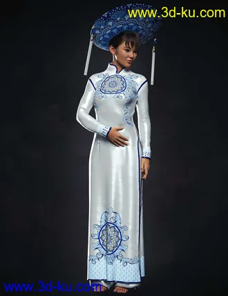 3D打印模型dForce Vietnamese Princess Outfit For Genesis 8 and Genesis 8.1 Females的图片