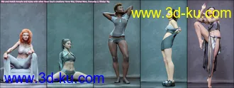 3D打印模型Expressive Art Poses and Zero One Clothes and Morphs Vol. 1 for Genesis 8 and 8.1 Females的图片