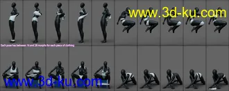 3D打印模型Expressive Art Poses and Zero One Clothes and Morphs Vol. 1 for Genesis 8 and 8.1 Females的图片