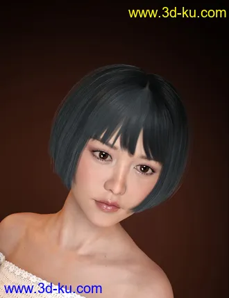 3D打印模型FE Classic Bob Hair for Genesis 8 and 8.1 Females的图片