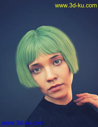 3D打印模型FE Classic Bob Hair for Genesis 8 and 8.1 Females的图片