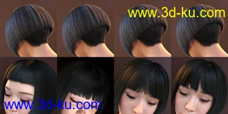 3D打印模型FE Classic Bob Hair for Genesis 8 and 8.1 Females的图片