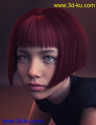 3D打印模型FE Classic Bob Hair for Genesis 8 and 8.1 Females的图片