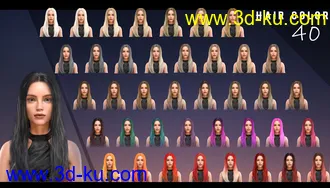 3D打印模型FE Diverse Hair Vol 1 for Genesis 8 and 8.1 Females的图片