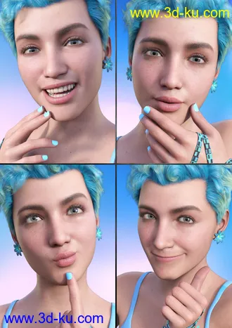 3D打印模型Good Vibes Expressions for Genesis 8.1 Female的图片