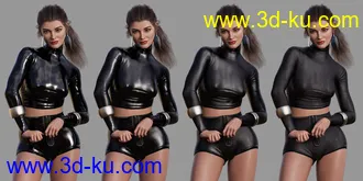 3D打印模型Gothic Style Outfit V3 for Genesis 8 and 8.1 Females Bundle的图片