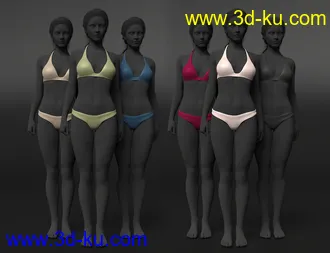 3D打印模型Hannelore Bikini Outfit for Genesis 8 and 8.1 Female的图片