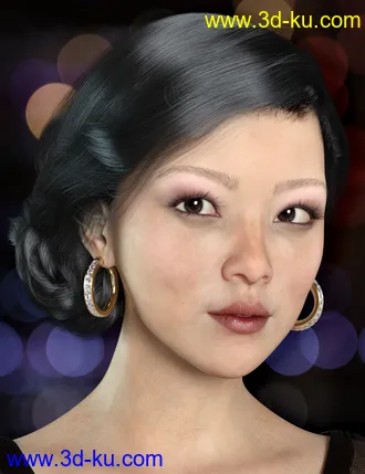 3D打印模型Hoop Earrings Collection for Genesis 8 and 8.1 Females的图片