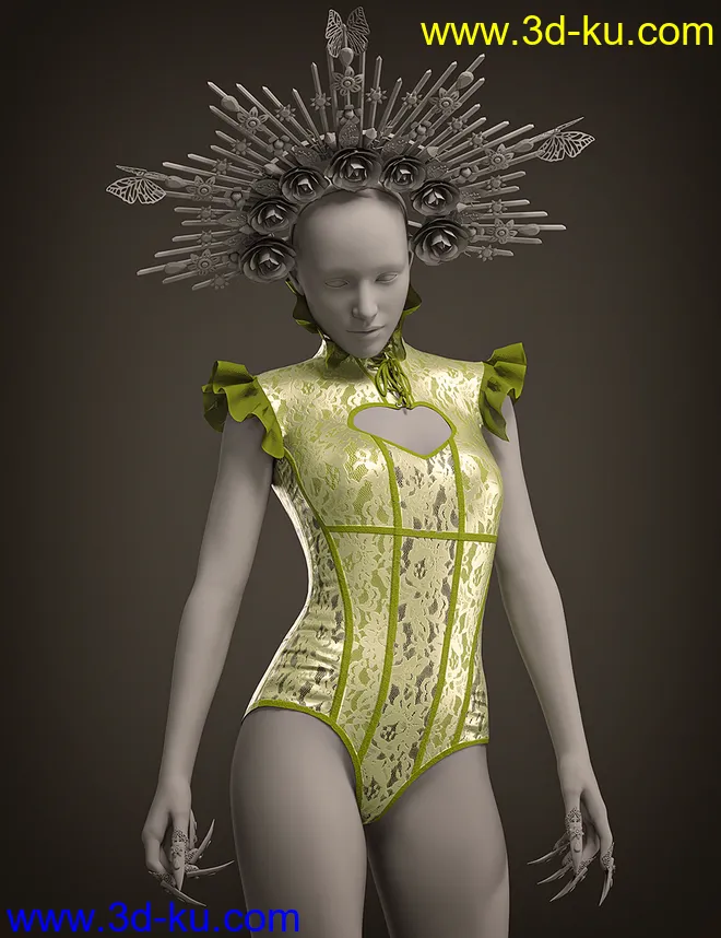 It's Diva Time Bodysuit for Genesis 8 and 8.1 Females模型的图片2