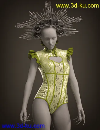 3D打印模型It's Diva Time Bodysuit for Genesis 8 and 8.1 Females的图片