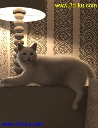 3D打印模型Kitty Cat Poses for Daz House Cat的图片