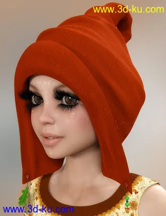 3D打印模型Lilibet, The Hood for Genesis 8 and 8.1 Females的图片