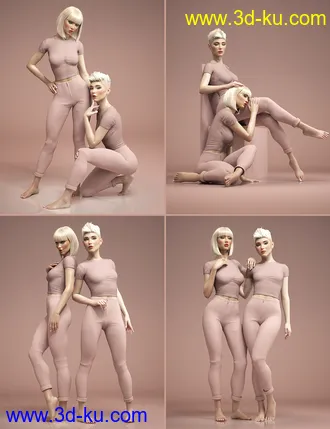 3D打印模型Lookbook for Two Poses and Expressions for Genesis 8.1 Female的图片