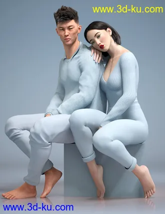 3D打印模型Lookbook for Two Poses and Expressions for Genesis 8.1 Male and Female的图片