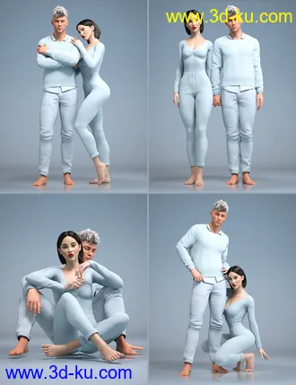 3D打印模型Lookbook for Two Poses and Expressions for Genesis 8.1 Male and Female的图片