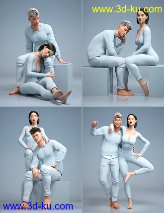 3D打印模型Lookbook for Two Poses and Expressions for Genesis 8.1 Male and Female的图片