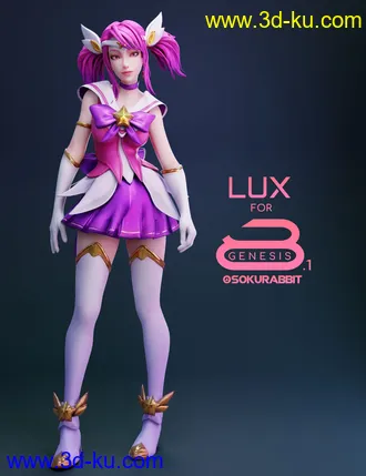 3D打印模型LUX Star Guardian For Genesis 8 and 8.1 Female的图片