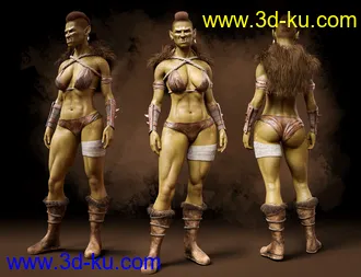 3D打印模型M3DVTO Warrior Outfit for Genesis 8 and 8.1 Females的图片