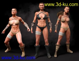 3D打印模型M3DVTO Warrior Outfit for Genesis 8 and 8.1 Females的图片