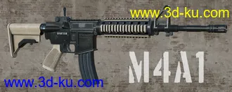 3D打印模型M4A1 Gun and Poses for Genesis 8的图片