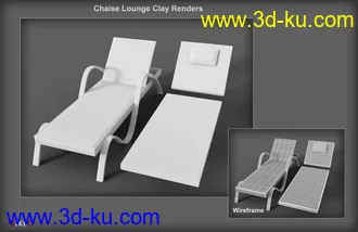 3D打印模型MD Luxury Chaise Lounge Props and Poses for Genesis 3 and 8的图片