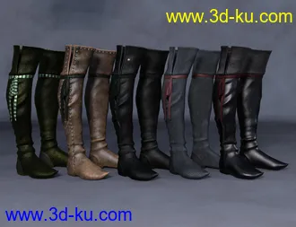 3D打印模型Melantha Boots for Genesis 8 and 8.1 Females的图片