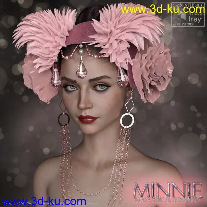 Minnie 1920's Dancer Headdress G8模型的图片1