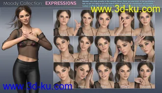 3D打印模型Moody Collection for Genesis 8 and 8.1 Females的图片