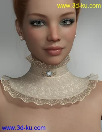 3D打印模型Neck Romance Collars for Genesis 8 and 8.1 Females的图片