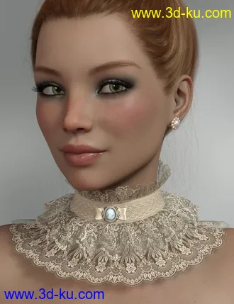 3D打印模型Neck Romance Collars for Genesis 8 and 8.1 Females的图片