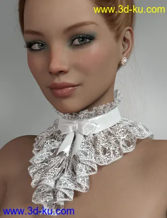 3D打印模型Neck Romance Collars for Genesis 8 and 8.1 Females的图片