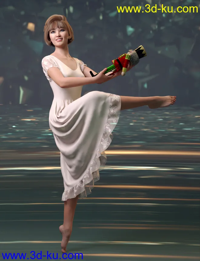 Nutcracker Dance Poses for Clara 8.1 and Genesis 8.1 Female模型的图片14