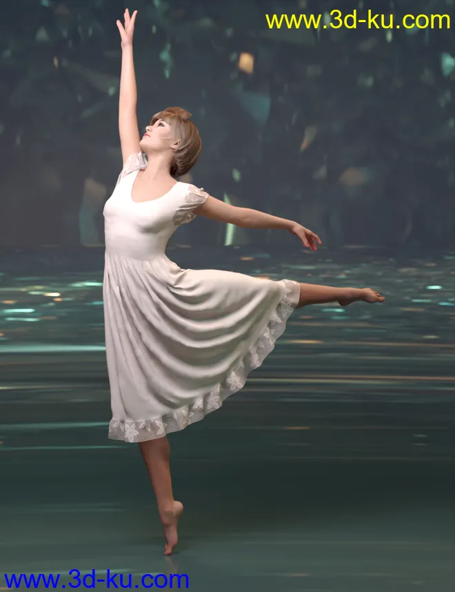 Nutcracker Dance Poses for Clara 8.1 and Genesis 8.1 Female模型的图片19