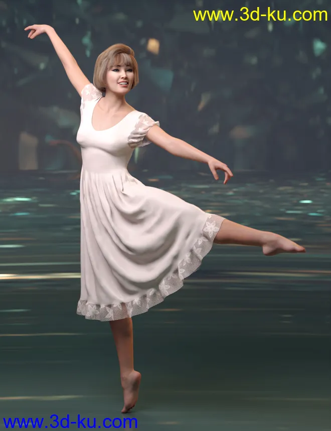 Nutcracker Dance Poses for Clara 8.1 and Genesis 8.1 Female模型的图片24