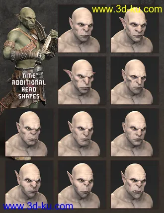 3D打印模型Orc Horde HD for Genesis 8.1 Male的图片