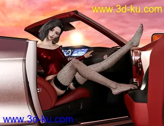 3D打印模型Photogenic Poses on Upper Class Roadster for Genesis 8 and 8.1 Female的图片