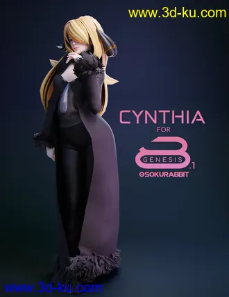 3D打印模型Pokemon Cynthia For Genesis 8 and 8.1 Female的图片