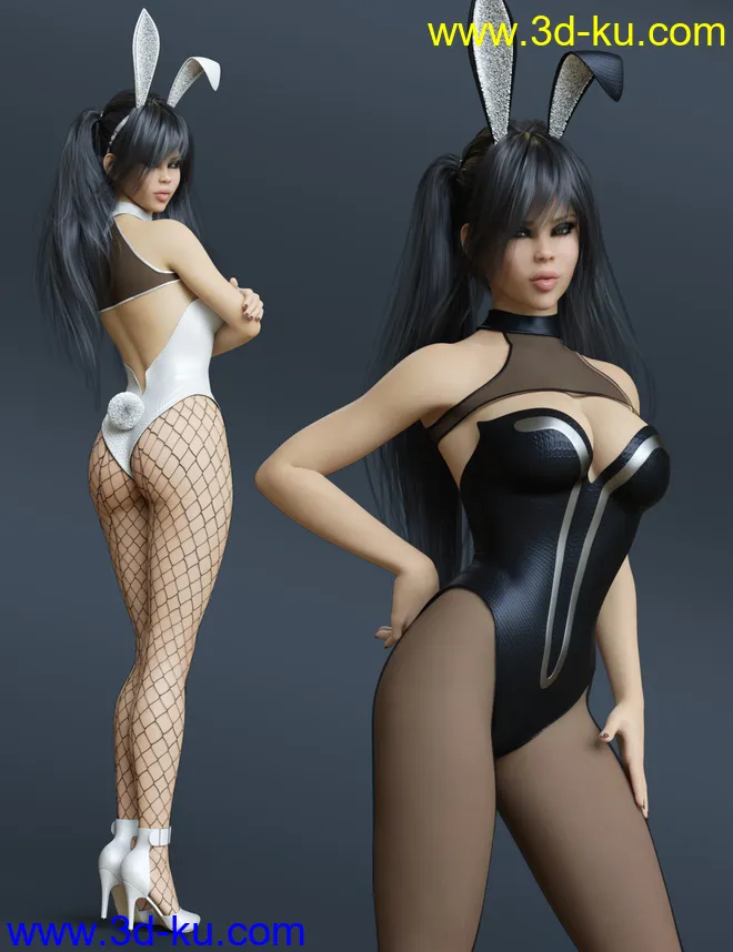 Pretty Bunny Outfit for Genesis 8 and 8.1 Females模型的图片9