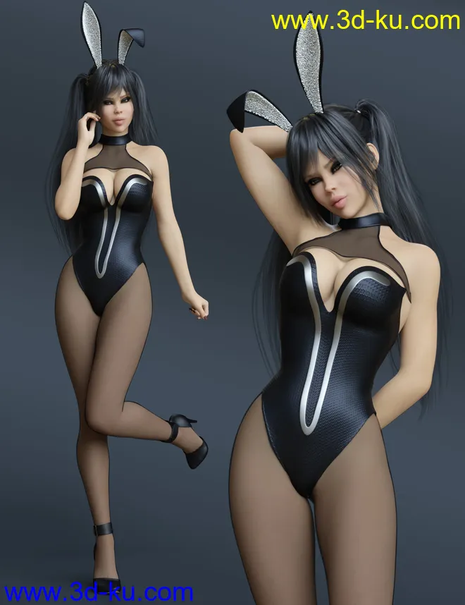 Pretty Bunny Outfit for Genesis 8 and 8.1 Females模型的图片10