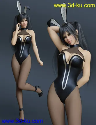 3D打印模型Pretty Bunny Outfit for Genesis 8 and 8.1 Females的图片