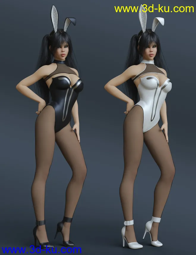 Pretty Bunny Outfit for Genesis 8 and 8.1 Females模型的图片11