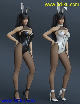 3D打印模型Pretty Bunny Outfit for Genesis 8 and 8.1 Females的图片