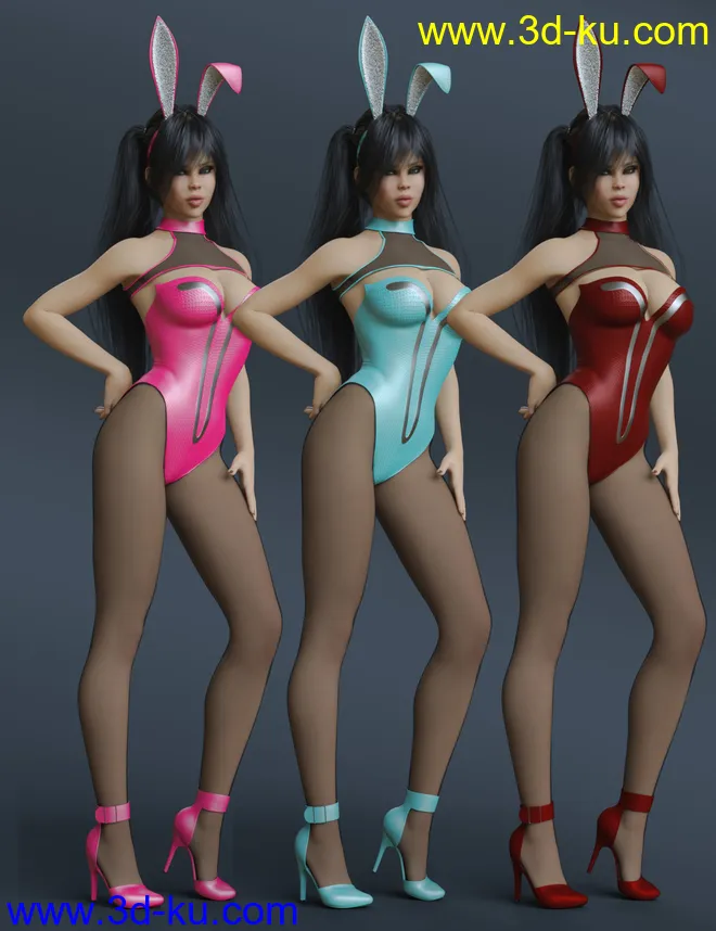 Pretty Bunny Outfit for Genesis 8 and 8.1 Females模型的图片12